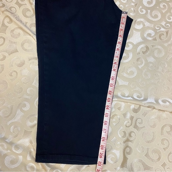 Coldwater Creek Sz 16 Natural Fit Black Cropped Pants Denim EUC - Picture 4 of 10